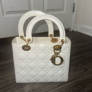 White Medium Lady Dior (SOLD)